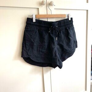 ATHLETA Beachside Bali Linen Navy Blue Shorts, Size 6
